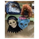 Halloween masks new and Dallas Cowboys back pack