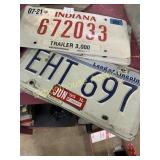 5 Indiana and Illinois license plates