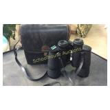 Vintage Binoculars with case and strap .  Mercury