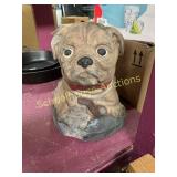 Cement pug lawn ornament or door stop