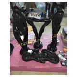 Art Deco glass decorative statues