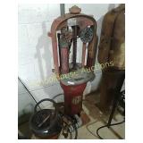 Vintage cast iron clock face pump approx 56" tall