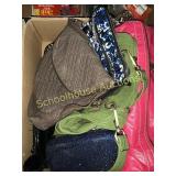 Box of purses cross body shoulder and evening bag