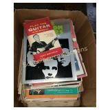 Box load of sheet music and music books for piano