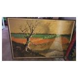 large framed Signed painting 56" x 38"