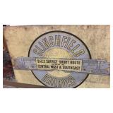 Large metal railroad sign 42" x 30"