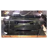 3+ pc stack. Sony DVD, remote, Philips DVD 711,