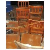 Set of 6 wood chairs