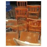 Set of 6 wood chairs