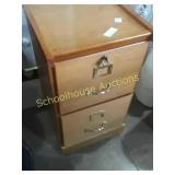 Nice locking wood file cabinet  (key included)