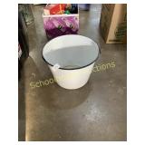 White enamel bucket