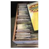 Small box of 45s + 8 track set