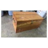 Heavy wood chest 24 x 13 x 12