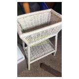 Wicker plant stand