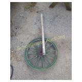 Small wood wheel with pole