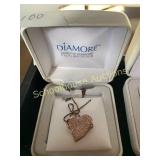 Genuine diamond and Sterling by Diamore Heart box