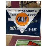 Porcelain gulf gasoline sign