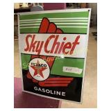 Texaco Sky Chief porcelain gasoline sign