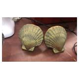 Solid brass shell bookends made in Taiwan