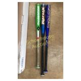 3 aluminum baseball bats