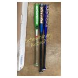 3 aluminum baseball bats