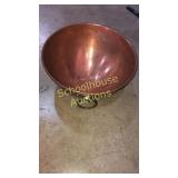 Copper bowl approx 11'