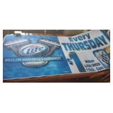 Miller lite banner 70 by 36 inches. Not perfect,