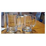 Pair of glass snap on glasses. Looks like beer