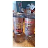 Pair of plastic snap on beer steins. Assorted