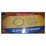 Metal budweiser sign 28 by 19 inches