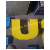 Yellow heavy plastic U. Believe to be lighted at