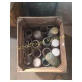 Wood crate of glass jars