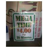 Mega time sign  measurements are  24x 18