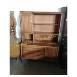 Nice 2pc bookcase hutch with 3 drawer approx 6ft