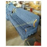 Big blue England couch sleeper (sits 4 easy)