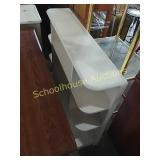 White woid bookcase approx 4.5ft long