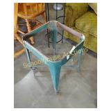 Vintage rolly wash tub metal base stand approx