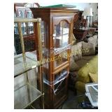 Lighted curio approx 6ft x 2ft wide * glass