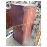 Locking cabinet with key, aporox 5ft tall and 3ft