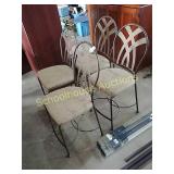 4 pub height cushioned chairs