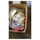 Medium box of linens and hand towels