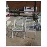 Awesome vintage metal 4 chairs and