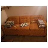 Awesome vintage couch and blankets