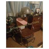 Vintage beautician chair/footstool and dryer