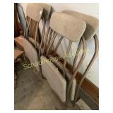 4 collapsible chairs padded seats