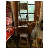 Wooden ladders small and large 6' and 2.5'