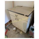 Metal cabinet and contents approximately 33' x