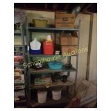 Metal shelf and all the amazing contents on