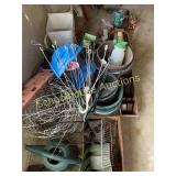 Lot of gardening pots tools fencing  and more