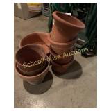 Group of clay pots various sizes great for herbs